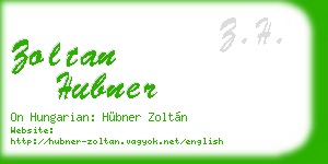 zoltan hubner business card