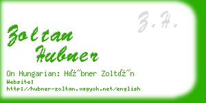 zoltan hubner business card